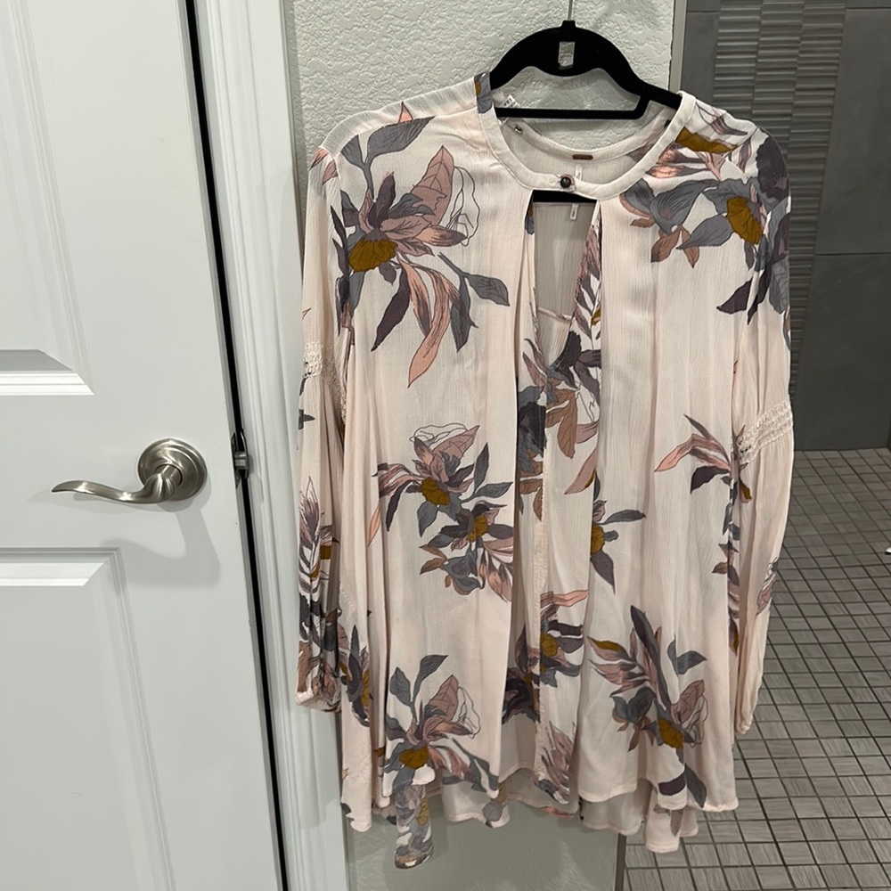 Free People Floral Tunic